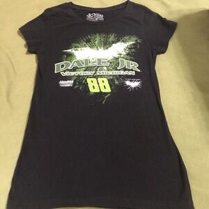 Dale Earnhardt Jr. Shirt Womens M Black Green Chase Authentics NASCAR
